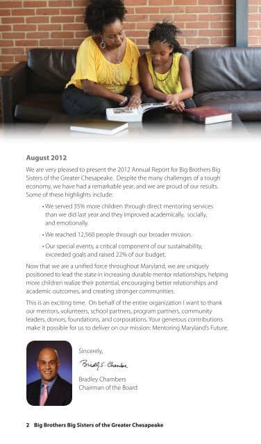 Mentoring Maryland's Future 2012 annual report - Big Brothers Big ...