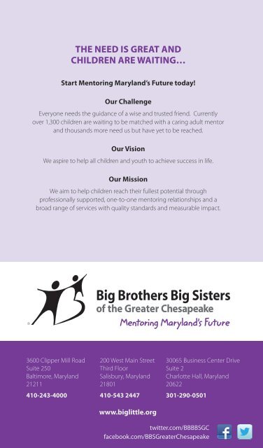 Mentoring Maryland's Future 2012 annual report - Big Brothers Big ...