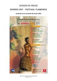 soirees off - festival flamenco biographies - Nîmes