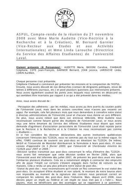 nous avons rencontrees