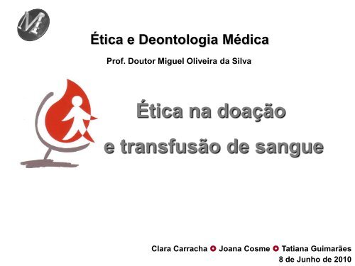 Ética na doação e transfusão de sangue - aefml