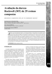 Avaliação da dureza Rockwell (30T) de 29 resinas compostas