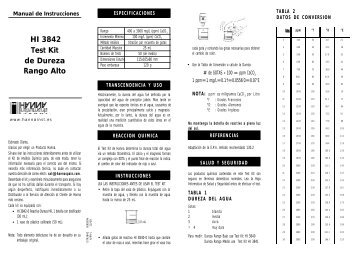 HI 3842 Test Kit de Dureza Rango Alto