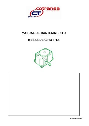 MANUAL DE MESAS DE GIRO INTERMITENTE Descargar - Cotransa