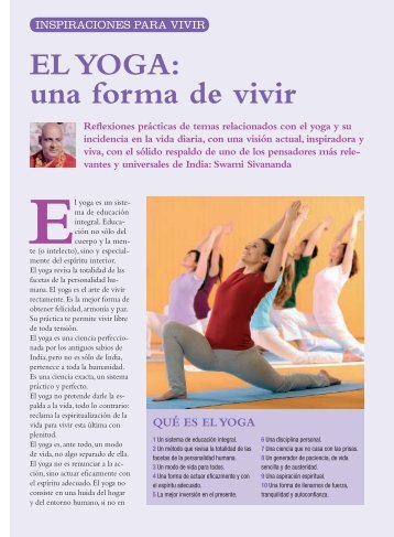 Nº 124: El yoga, una forma de vivir - Sivananda Yoga