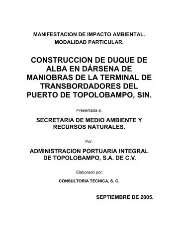 CONSTRUCCION DE DUQUE DE ALBA EN ... - sinat - Semarnat