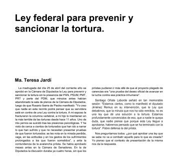 15 - Ley federal para prevenir y sancionar la tortura.