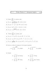 Ficha Prática 7 - Integrais duplos