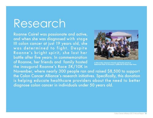 read the full 2012 Annual Report - Colon Cancer Alliance