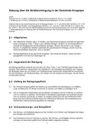 Satzung über die Straßenreinigung in der ... - Amt Nortorfer Land