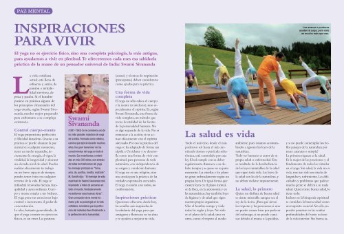 INSPIRACIONES PARA VIVIR - Sivananda Yoga