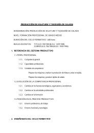 producción de hilatura y tejeduría de calada - Formación Profesional