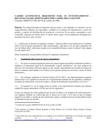CAJERO AUTOMÁTICO, REQUISITOS PARA SU ...