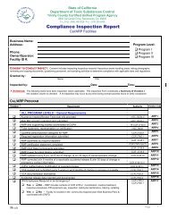 CalARP Inspection Checklist - the Department of Toxic Substances ...