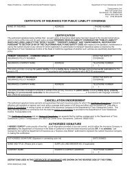 Certificate of Insurance for Public Liability Coverage, DTSC 8038