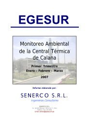 Monitoreo Ambiental de la Central Térmica de Calana ... - Egesur