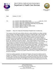 County Welfare Directors Letter 12-30 - Department of Health Care ...