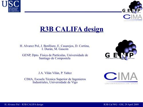 R3B CALIFA design - Universidade de Santiago de Compostela