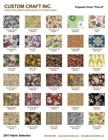 Cushions & Pads to Match the Quality and Style of ... - Custom Craft Inc