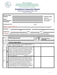 Trinity County - APSA - Exempt Inspection Checklist