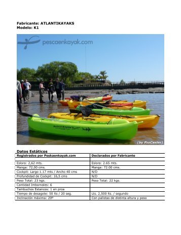 Fabricante: ATLANTIKAYAKS Modelo: K1 Datos ... - Pesca en Kayak