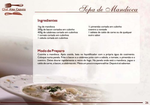 Caldos e Sopas - Chef Alex Caputo