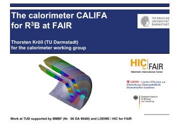 The calorimeter CALIFA for R3B at FAIR - GSI WWW-WIN
