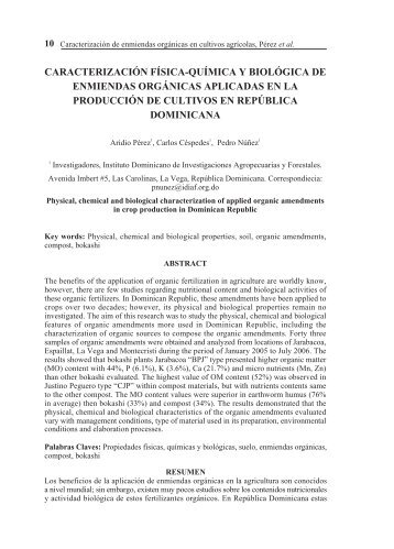 CARACTERIZACIÓN FÍSICA-QUÍMICA Y BIOLÓGICA DE ... - SciELO