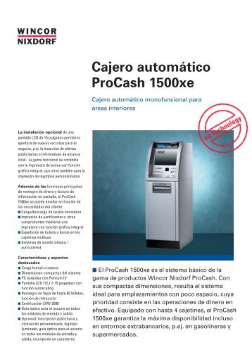 Cajero automático ProCash 1500xe - PSLINE