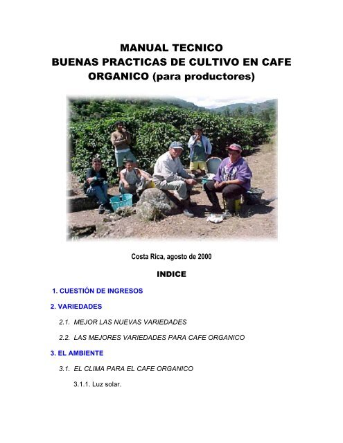 Manual técnico buenas prácticas de cultivo en café - oirsa