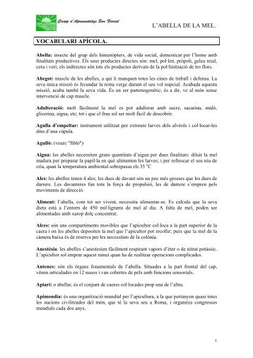 vocabulari apícola.pdf - Camp d'Aprenentatge de les Illes Balears