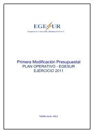 Plan Operativo 2011 Primera Modificación - Egesur