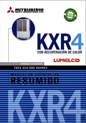 FDCA 224~680 KXRE4 (Recuperación de calor) - Lumelco