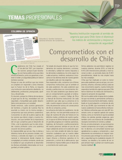 Edición 674 Junio 2011 - Revista Carabineros