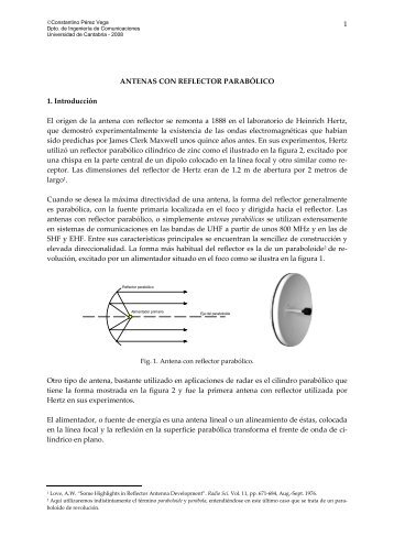 Antenas con reflector parabólico - Universidad de Cantabria
