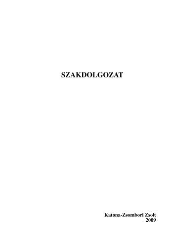 Szakdolgozat PDF formátumban - NET-Husar élőben