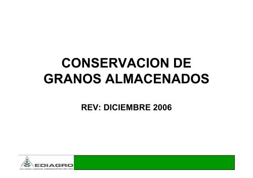 Conservación de Granos Almacenados - Conarroz