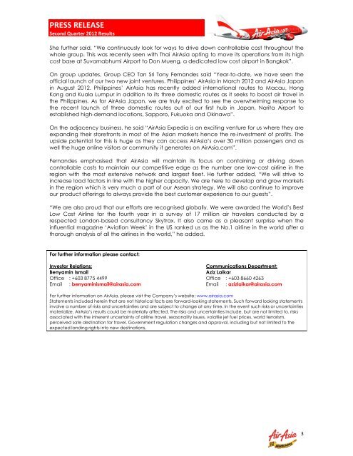 Press Release - Air Asia