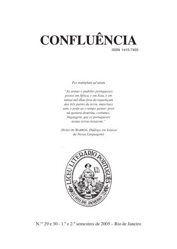 Confluencia 29-30.pmd - Liceu Literário Português