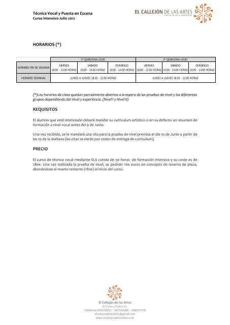 Curso intensivo Canto sin esfuerzo