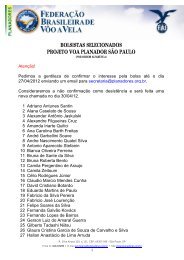 Lista geral dos bolsistas - Aeroclube de Bebedouro
