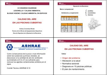 CALIDAD DEL AIRE EN LAS PISCINAS CUBIERTAS ... - CRESCA