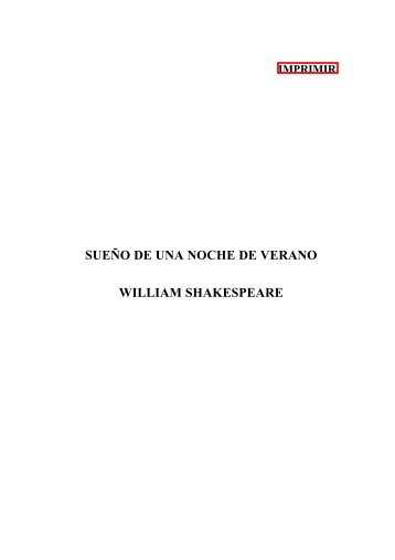 Sueño de una noche de verano - William Shakespeare