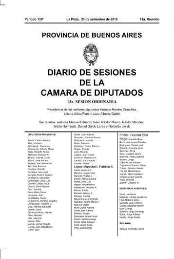 REUNION 14 - Cámara de Diputados de la Provincia de Buenos Aires