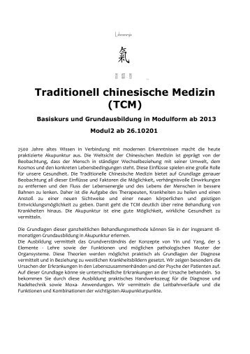 Traditionell chinesische Medizin (TCM)