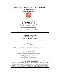 UNITE: Final Report for publication - Institute for Transport Studies ...