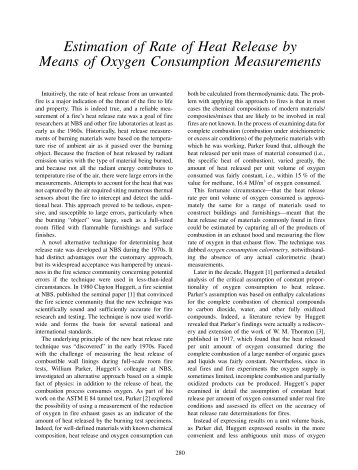 Estimation of Rate of Heat Release by Means of Oxygen - National ...