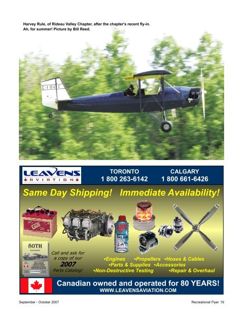 September - October - The Recreational Aircraft Association