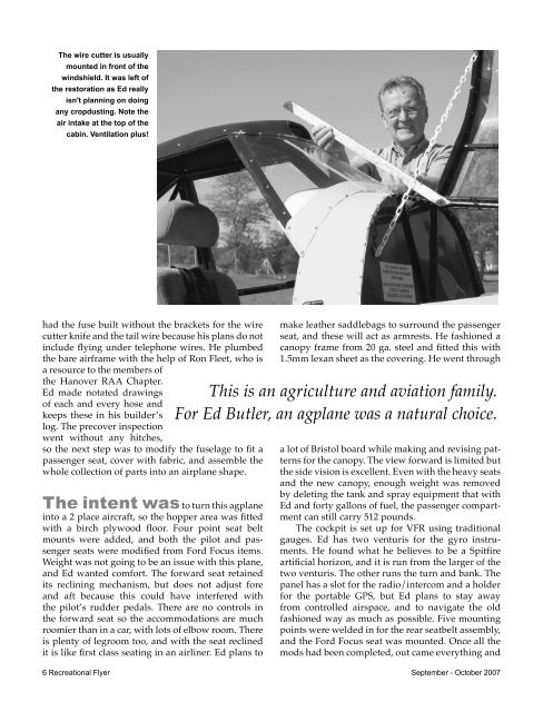 September - October - The Recreational Aircraft Association