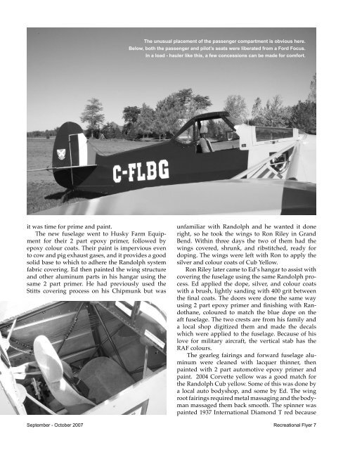 September - October - The Recreational Aircraft Association